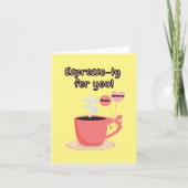 Espresso-ly voor jou! Gefeliciteerd. Kaart (Voorkant)