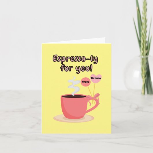 Espresso-ly voor jou! Gefeliciteerd. Kaart (Voorkant)