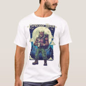 Espresso Maan Weerwolf Koffie Camping Illustratie T-shirt (Voorkant)