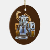 Espresso Machine Coffee Cafe Employee for Coffee Keramisch Ornament (Rechts)