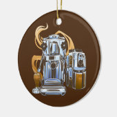 Espresso Machine Coffee Cafe Employee for Coffee Keramisch Ornament (Links)