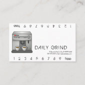 Espresso Machine Punchcard Klantenkaartje (Voorkant)