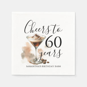 Espresso Martini 60e verjaardag Cocktail servetten