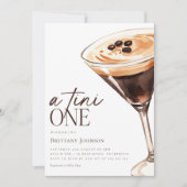 Espresso Martini A Tini One Baby shower Kaart (Voorkant)