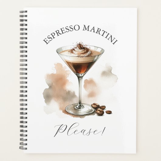 Espresso Martini Alsjeblieft Mooie Cocktail Thema' Planner (Voorkant)