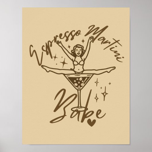 Espresso Martini Babe Poster (Voorkant)