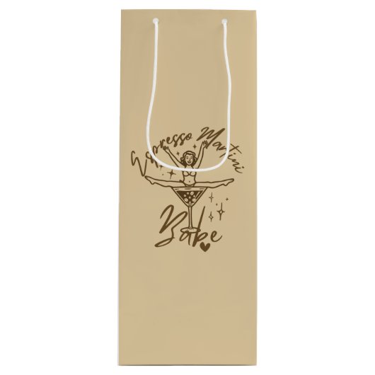 Espresso Martini Babe  Wijn Cadeautas (Voorkant)