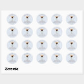 Espresso Martini Baby Shower Bedankt Sticker (Vel)