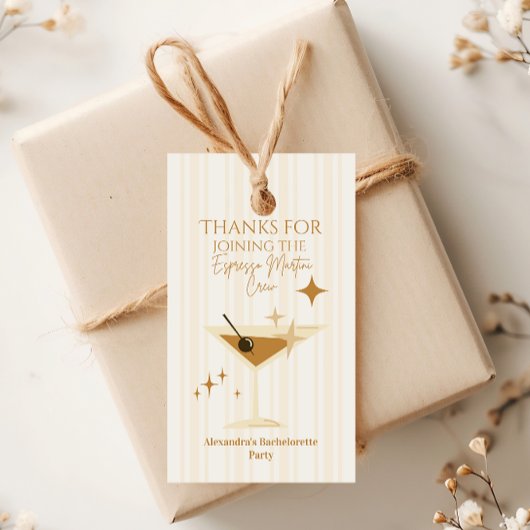 Espresso Martini Bachelorette Party Cadeaulabel