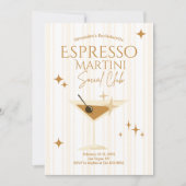 Espresso Martini Bachelorette Party Kaart (Voorkant)