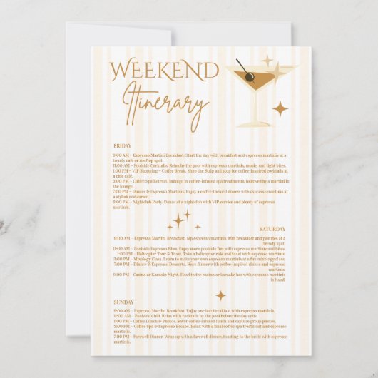 Espresso Martini Bachelorette Party Kaart (Achterkant)