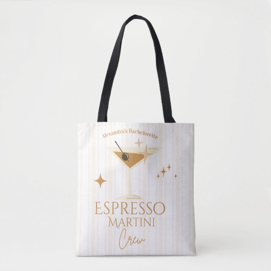 Espresso Martini Bachelorette Party Tote Bag (Voorkant)