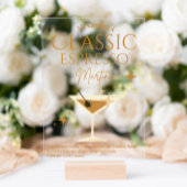 Espresso Martini Bachelorette Signature Drink Acryl Bord