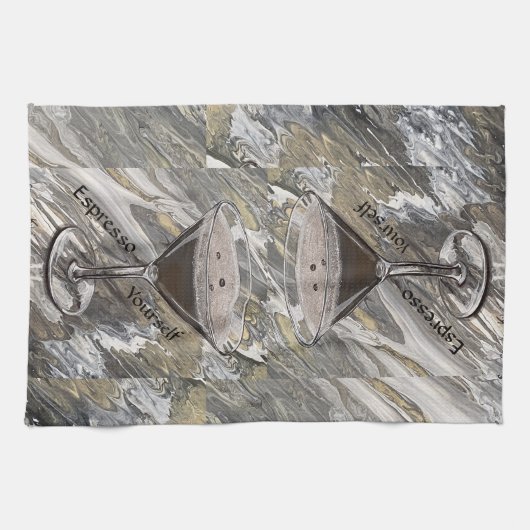 Espresso Martini bar keukenhanddoek (Horizontaal)