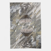 Espresso Martini bar keukenhanddoek (Verticaal)