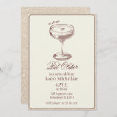 Espresso Martini Beetje Ouder Elegant 30e Verjaard Kaart (Voorkant / Achterkant)