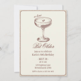 Espresso Martini Beetje Ouder Elegant 30e Verjaard Kaart