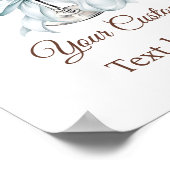 Espresso Martini Blue Coquette Bow Custom Sign Poster (Hoek)