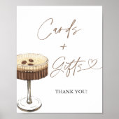 Espresso Martini Bridal Shower Cards & Gifts Sign Poster (Voorkant)
