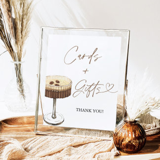 Espresso Martini Bridal Shower Cards & Gifts Sign Poster