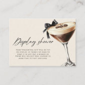 Espresso Martini Bridal Shower Display Shower Informatiekaartje (Voorkant)