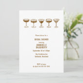Espresso Martini Bridal Shower w/QR Code Kaart (Staand voorkant)