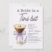 Espresso Martini Bride in a Tini Bit Bridal Shower Kaart (Voorkant)