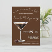Espresso Martini Bride in een Tini Bit Vrijgezelle Kaart (Staand voorkant)