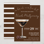 Espresso Martini Bride in een Tini Bit Vrijgezelle Kaart (Voorkant / Achterkant)