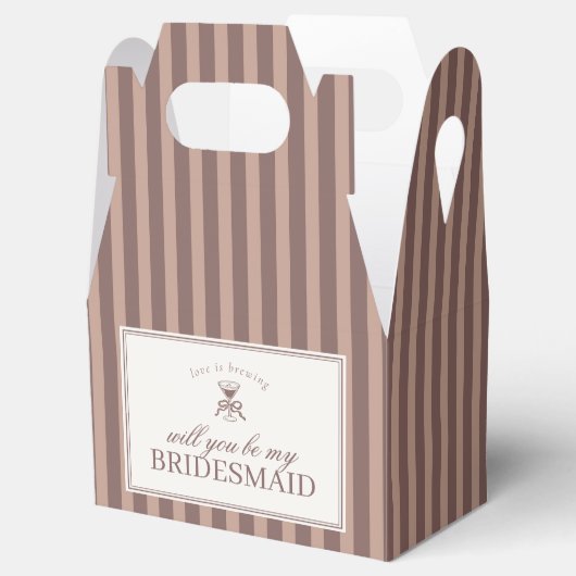 Espresso Martini Bridesmaid Proposal Box Bedankdoosjes (Geopend)