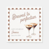 Espresso Martini Brown 30ste verjaardagsfeest Servet (Voorkant)