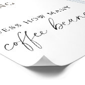 Espresso Martini Bruid - Hoeveel koffiebonen Poster (Hoek)