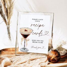 Espresso Martini Bruids Recept Kaarten Teken, Rece Poster
