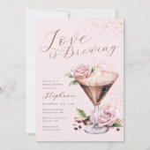 Espresso Martini bruidsdouche uitnodiging (Voorkant)