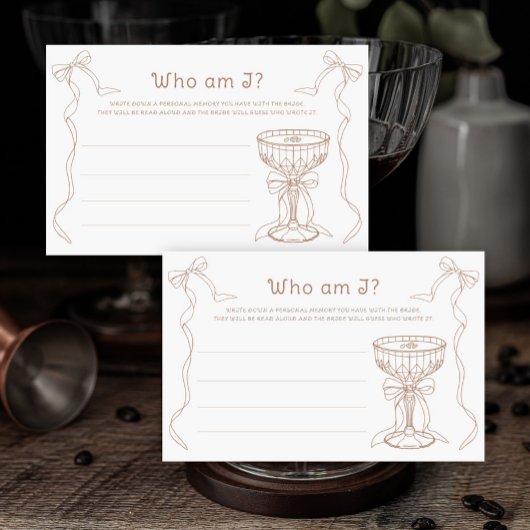 Espresso Martini Bruidsfeest Wie ben ik spel Briefpapier