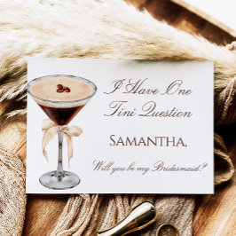 Espresso Martini Bruidsmeisje Voorstelkaart Kaart