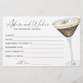 Espresso Martini Bruiloft Feest Advies en Wensen Briefpapier (Voorkant)