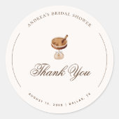 Espresso Martini Bruiloft Feest Dank Je Ronde Sticker (Voorkant)