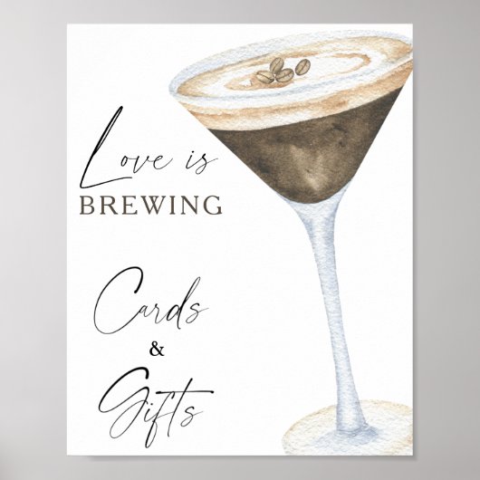 Espresso Martini Bruiloft Kaarten en Cadeaus Poster (Voorkant)
