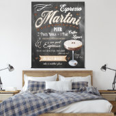 Espresso Martini Chalkboard Recipe Canvas Afdruk (Insitu (Slaapkamer))