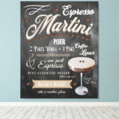 Espresso Martini Chalkboard Recipe Canvas Afdruk (Insitu (Houten vloer))