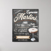 Espresso Martini Chalkboard Recipe Canvas Afdruk (Voorkant)