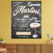 Espresso Martini Chalkboard Recipe Canvas Afdruk (Insitu (Woonkamer))