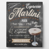 Espresso Martini Chalkboard Recipe Fotoplaat (Voorkant)