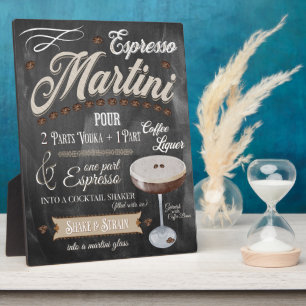 Espresso Martini Chalkboard Recipe Fotoplaat