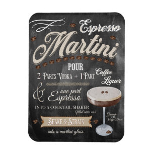 Espresso Martini Chalkboard Recipe Magneet