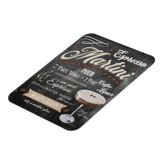 Espresso Martini Chalkboard Recipe Magneet (Linkerzijde)