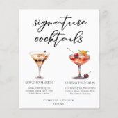 Espresso Martini Cherry Frans 75 Cocktails Menu (Voorkant)