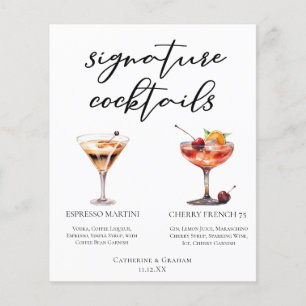 Espresso Martini Cherry Frans 75 Cocktails Menu