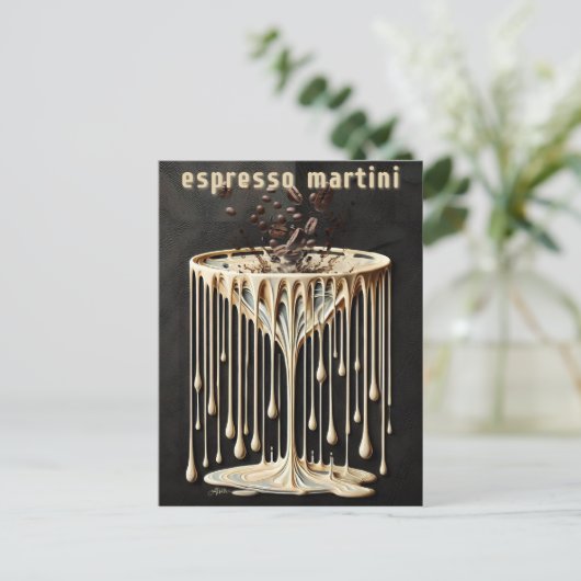 Espresso Martini Cocktail Hour Briefkaart (Staand voorkant)